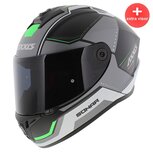 Axxis Draken S helm Sonar mat zwart grijs groen