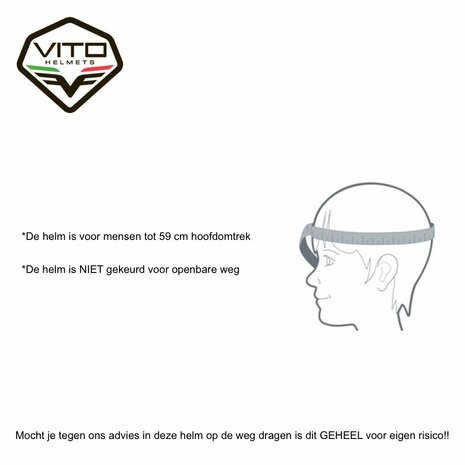 Vito Chopper Duitse Pothelm - GEEN ECE- Mat Zwart - Klassieke brommerhelm motor helm
