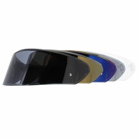 AGV K3 vizieren: keuze uit helder, donker getint, spiegel zilver, blauw en goud