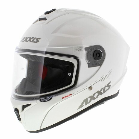 Axxis Draken S integraal helm solid glans parel wit