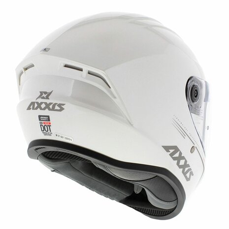 Axxis Draken S integraal helm solid glans parel wit