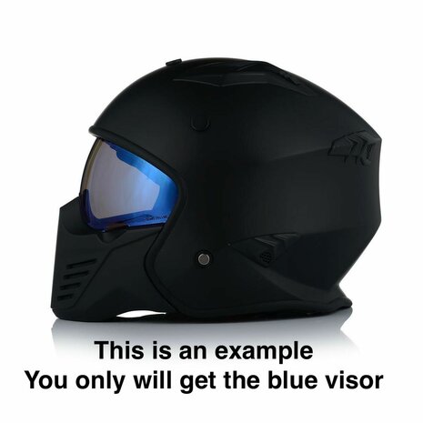Vizier Vito Jet Bruzano / Predator helder, smoke, blauw, goud of spiegel zilver (ECE-22.06)