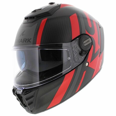 Shark Spartan RS carbon Shawn motorhelm mat zwart zilver