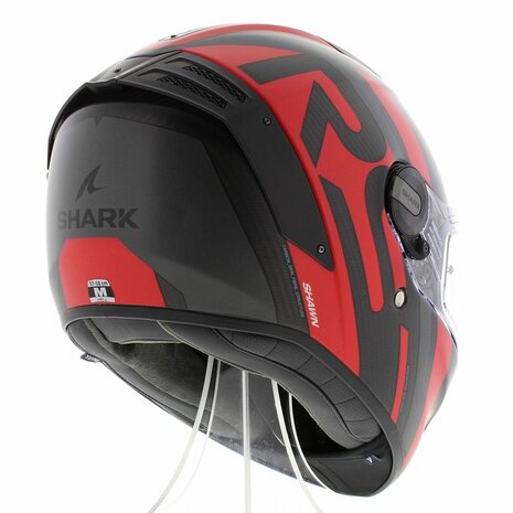 Shark Spartan RS carbon Shawn motorhelm mat zwart zilver