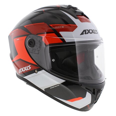 Axxis Draken S helm Sunray glans zwart wit rood