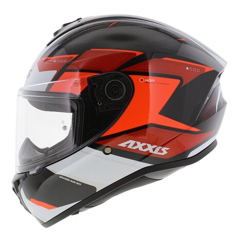 Axxis Draken S helm Sunray glans zwart wit rood
