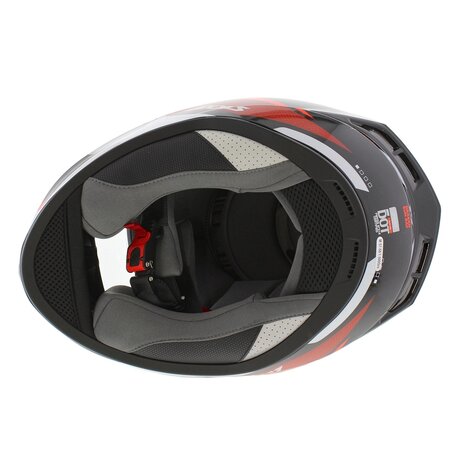 Axxis Draken S helm Sunray glans zwart wit rood