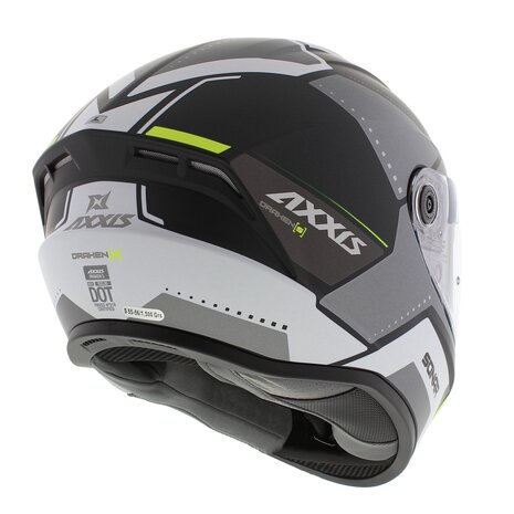 Axxis Draken S helm Sonar mat zwart grijs geel