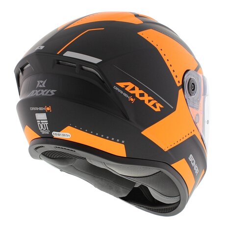 Axxis Draken S helm Sonar mat oranje