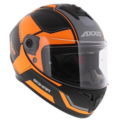 Axxis Draken S helm Sonar mat oranje