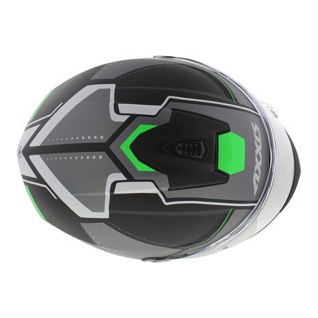 Axxis Draken S helm Sonar mat zwart grijs groen