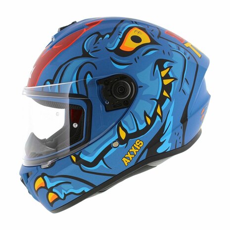 Axxis Draken S helm Dinotoon mat blauw
