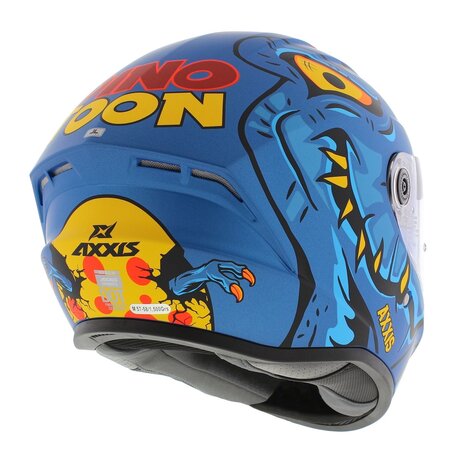 Axxis Draken S helm Dinotoon mat blauw