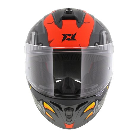 Axxis Draken S helm Dinotoon mat rood grijs