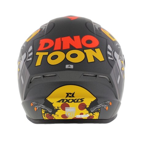 Axxis Draken S helm Dinotoon mat rood grijs