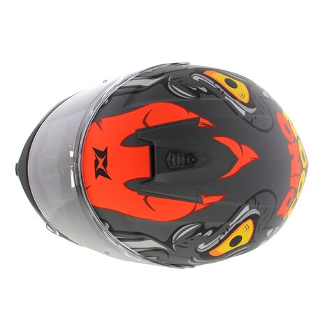 Axxis Draken S helm Dinotoon mat rood grijs