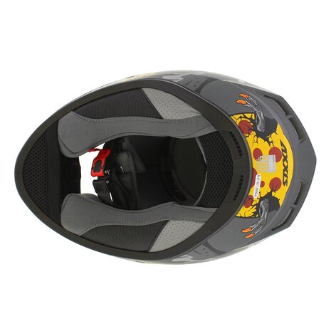 Axxis Draken S helm Dinotoon mat rood grijs