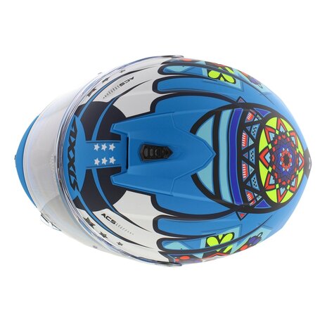 Axxis Draken S helm Star mat blauw wit
