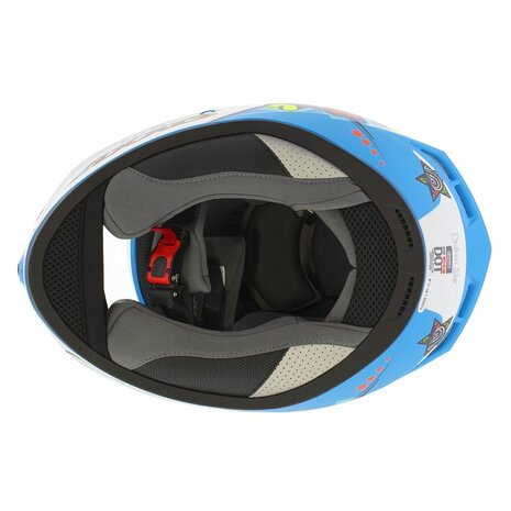 Axxis Draken S helm Star mat blauw wit