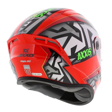 Axxis Draken S helm Jolly glans rood