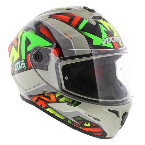 Axxis Draken S helm Jolly glans grijs