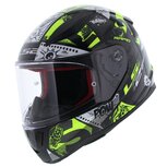 Kinderhelm LS2 FF353 Rapid mini Vignette glans zwart fluor geel - kinder M