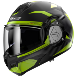 LS2 FF906 Advant Revo systeemhelm mat zwart geel