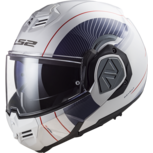 LS2 FF906 Advant Cooper systeemhelm glans wit blauw