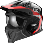 LS2 OF606 Drifter Triality glans zwart rood
