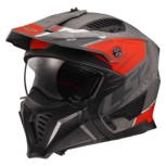 LS2 OF606 Drifter Devor mat zilver titanium rood