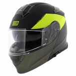 Origine Delta Basic helm Virgin mat zwart titanium geel - systeemhelm motorhelm