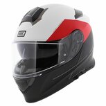 Origine Delta Basic helm Virgin mat zwart rood wit - systeemhelm motorhelm