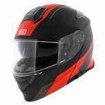 Origine Delta Basic helm Division mat zwart rood - Maat M - systeemhelm motorhelm