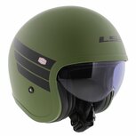 LS2 OF599 Spitfire II helm Retro mat groen zwart