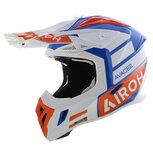 Airoh Aviator Ace 2 crosshelm Sake - glans wit blauw oranje