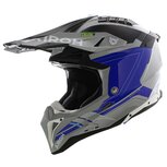 Airoh Helm Aviator 3 AMS&sup2; Saber glans blauw wit grijs