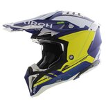 Airoh Helm Aviator 3 AMS&sup2; Saber mat blauw wit geel