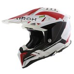 Airoh Helm Aviator 3 AMS&sup2; Saber glans rood wit zwart - Maat L