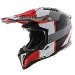 Airoh Helm Aviator 3 AMS&sup2; Monarch mat grijs wit rood