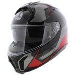 AGV Tourmodular Perception motorhelm glans zwart grijs rood systeemhelm