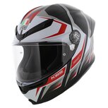 AGV K6 S Karve Motorhelm mat wit zwart rood