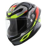 AGV K6 S Erazer Motorhelm zwart rood fluo geel