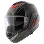 Shark Oxo systeemhelm motorhelm Rydger zwart zilver rood