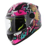 LS2 FF812 kinder integraal helm Cyberg mat paars roze