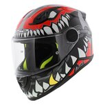 LS2 FF812 kinder integraal helm Punk glans grijs rood