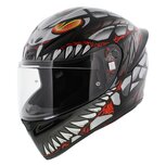 AGV K1 S Motorhelm Lyzard mat zwart grijs rood