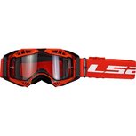 Crossbril LS2 Aura Enduro Series rood met helder lens &amp; Pinlock 70 MaxVision