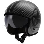 LS2 OF601 Bob II C Star mat carbon zwart jet motorhelm