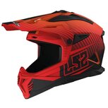 LS2 MX708 Fast II crosshelm Duck mat oranje rood