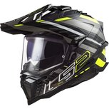 LS2 MX701 Explorer Carbon Adventure helm Edge glans zwart geel